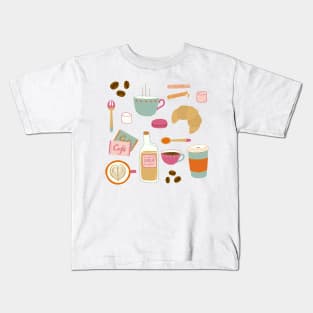 Drawing Coffee in a Cafe Kids T-Shirt